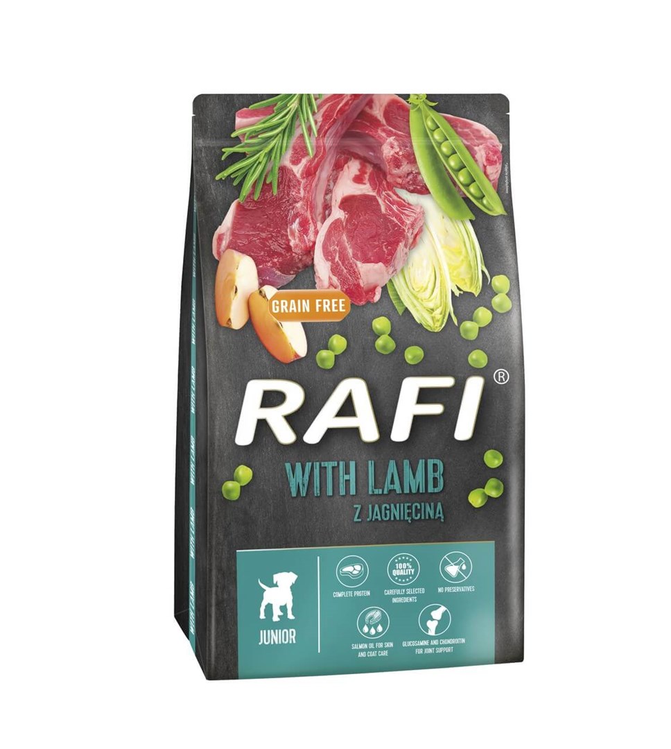 DOLINA NOTECI Rafi Junior z jagnjetino - suha hrana za pse - 10 kg