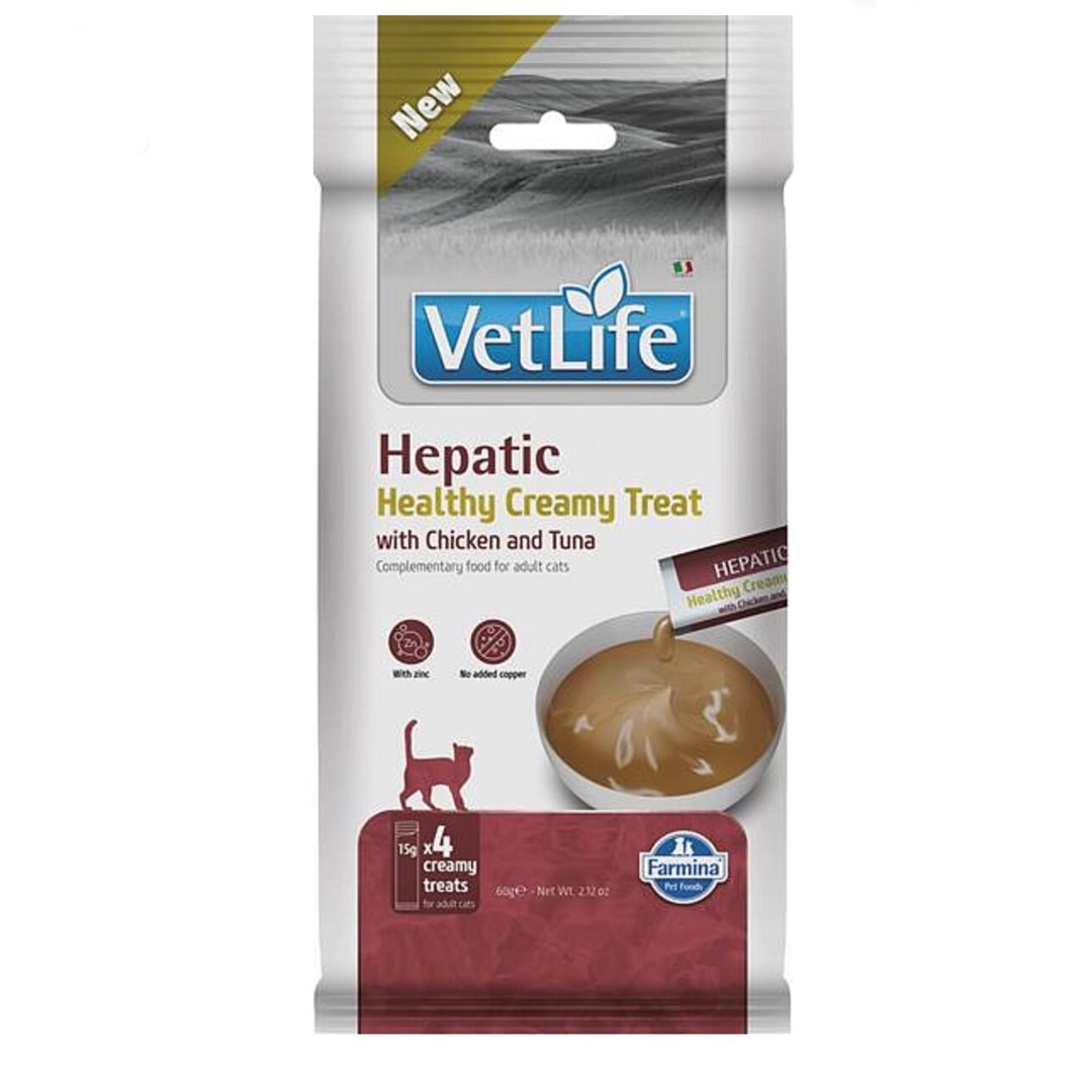 FARMINA Vet Life Hepatična Delikatesa, piščanec in tuna, 4x15 g