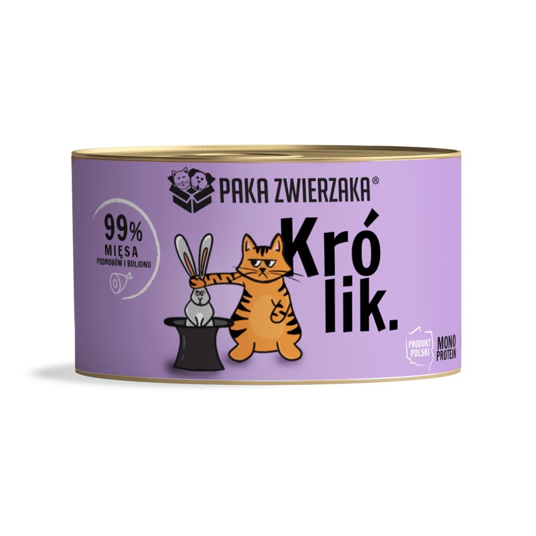 PAKA ZWIERZAKA mokra hrana za mačke, kunec, 200 g