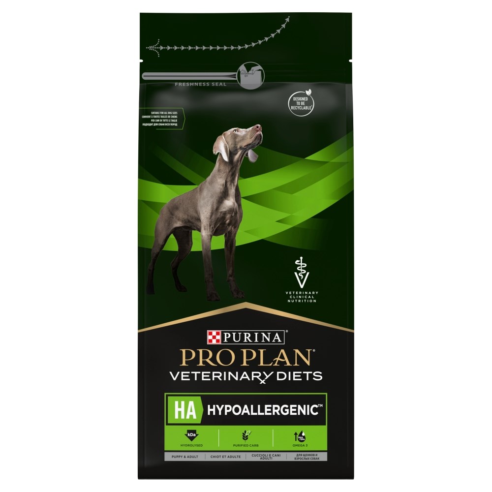PURINA Pro Plan Veterinary Diets Canine Hypoallergenic - Suha hrana za pse - 1,3 kg