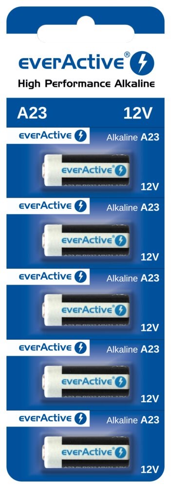 Alkalne baterije everActive A23 12V, blister 5 kos