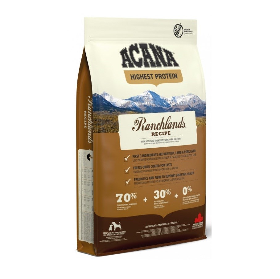 ACANA Highest Protein Ranchlands suha pasja hrana 6 kg