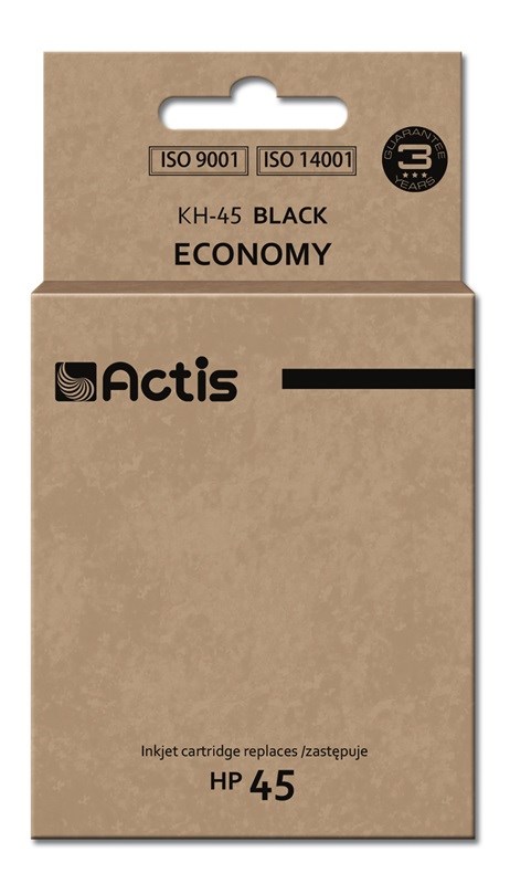 Actis KH-45 Ink, Zdruhljiva črnila za HP, Standard, 50 ml, črna