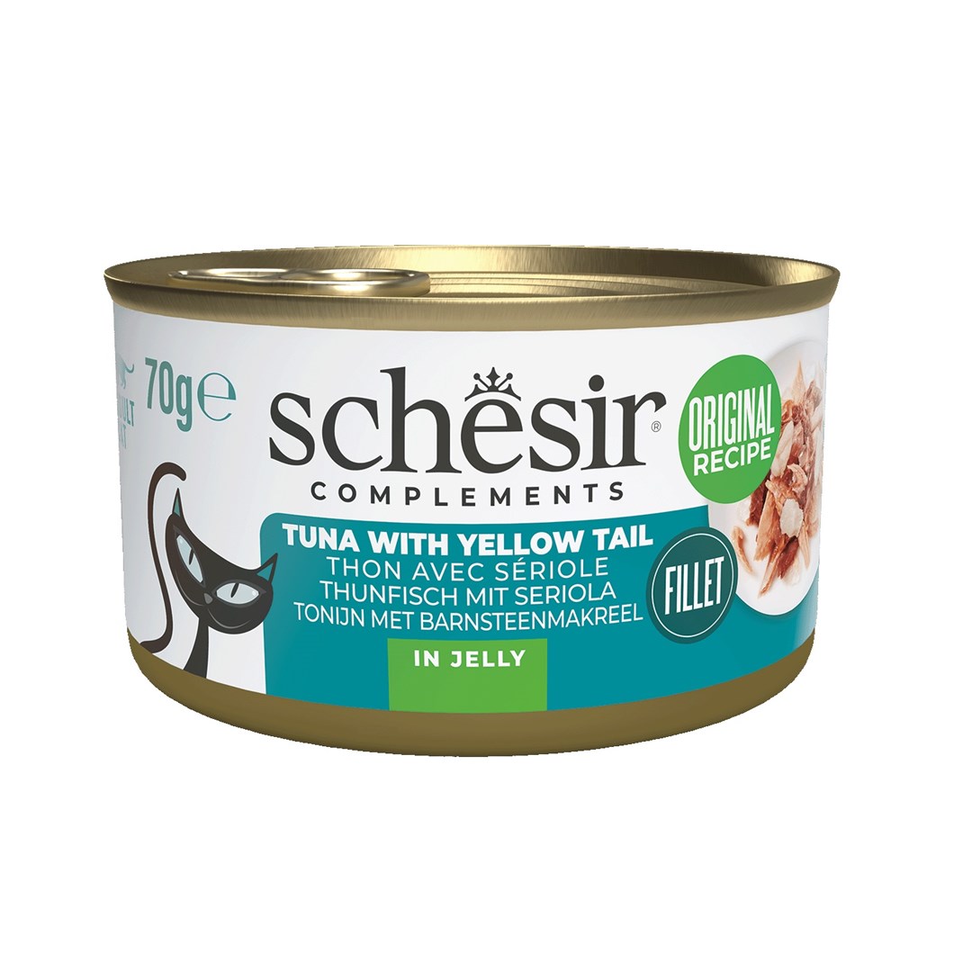 SCHESIR Complements Tuna z rumeno rep in žele - mokra hrana za mačke, 70 g