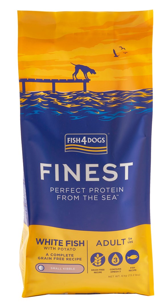 Suha pasja hrana FISH4DOGS Finest Ocean White fish, 6 kg