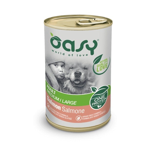 OAS OASY One Protein Adult losos 400g mokra pasja hrana