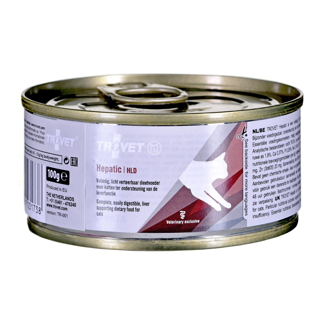 TROVET Hepatic HLD s piščancem - mokra hrana za mačke, 100 g