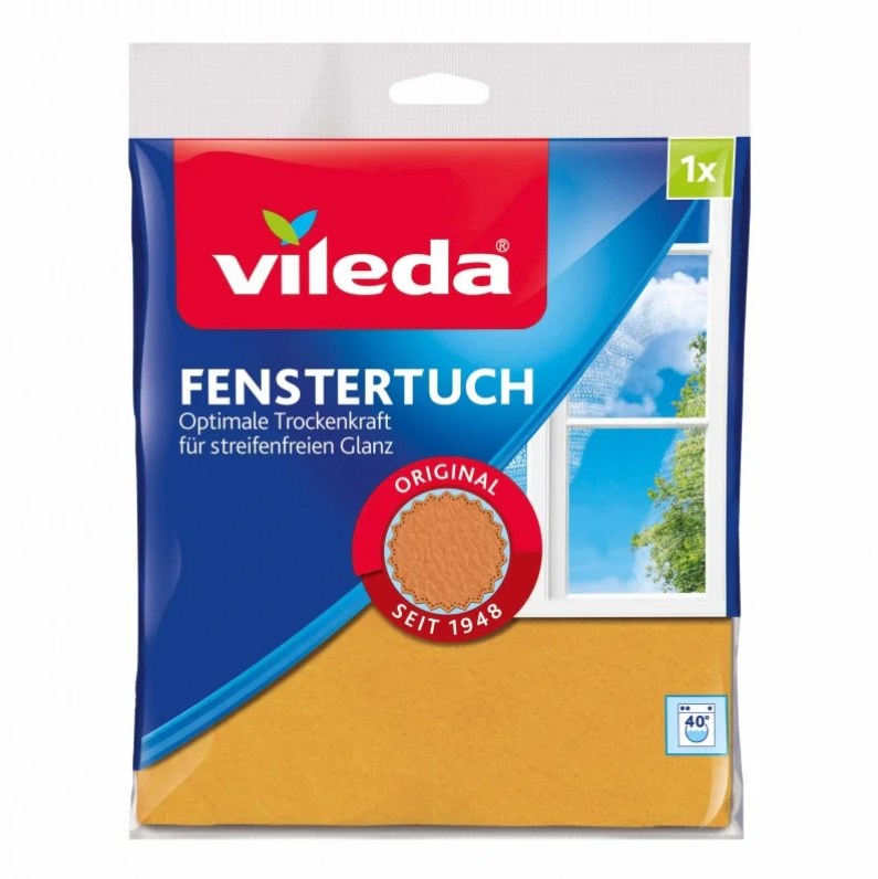 Krpa za okna Vileda, oranžna, 1 kos