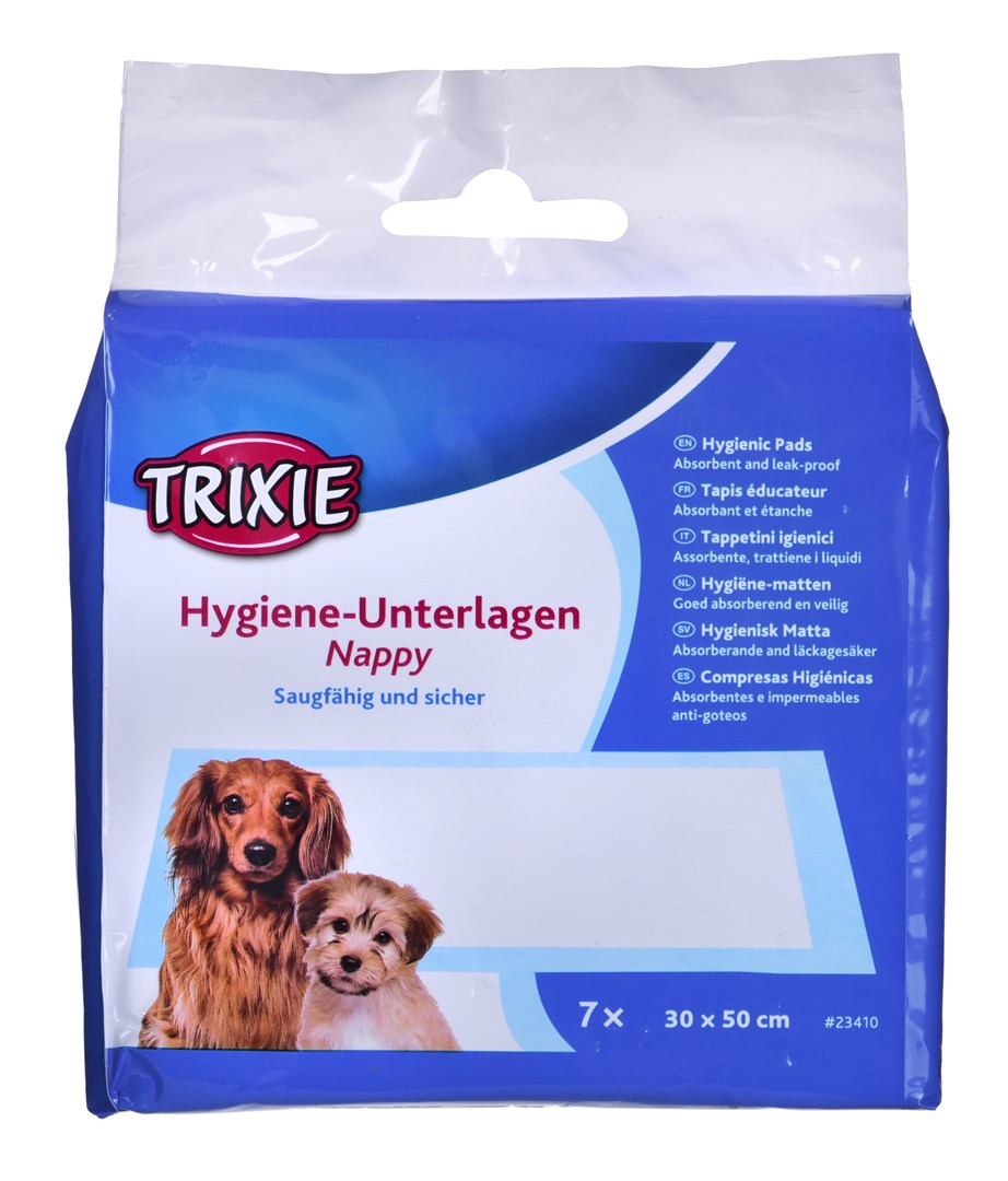 TRIXIE Higienske podloge za pse, bele/modre, 30x50 cm, 7 kosov