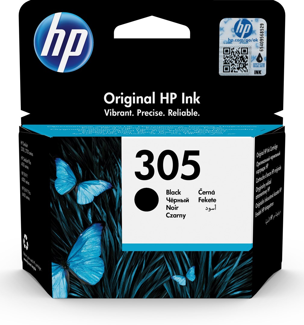 HP 305 original črni kartušni, 2 ml