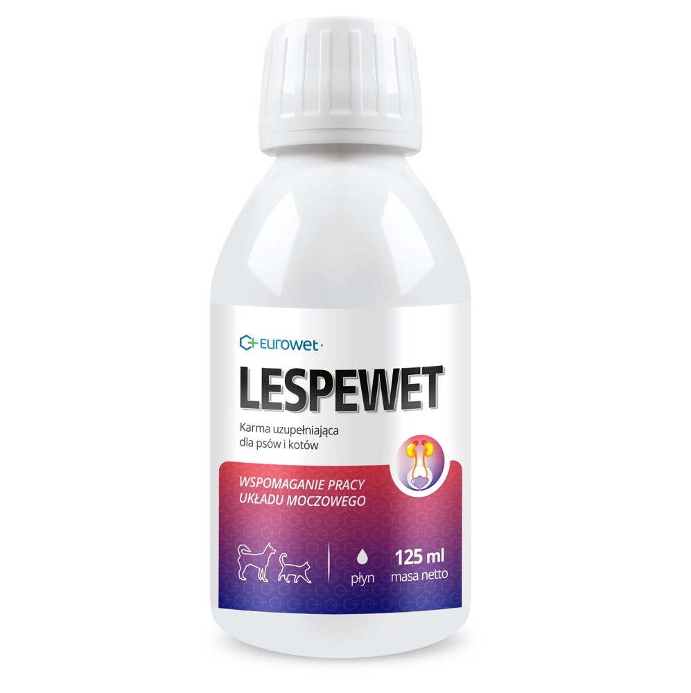 EUROWET Lespewet - tekoči dodatek za pse in mačke za podporo sečil, 125 ml