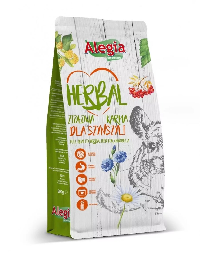 ALEGIA Zeliščna hrana za činčile, 600g