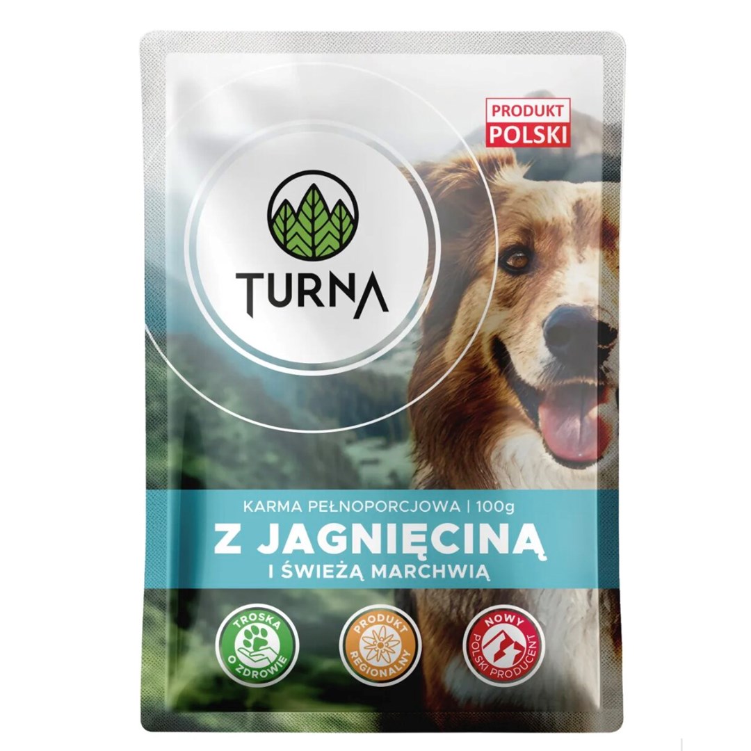 TURNA Mokra hrana za pse z jagnjetino – 100g