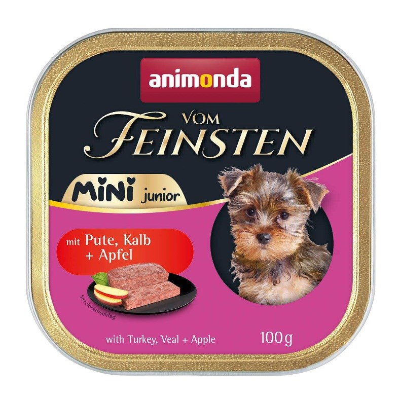 ANIMONDA Vom Feinsten Junior Mini puretina s teletinom i jabukom, 100g