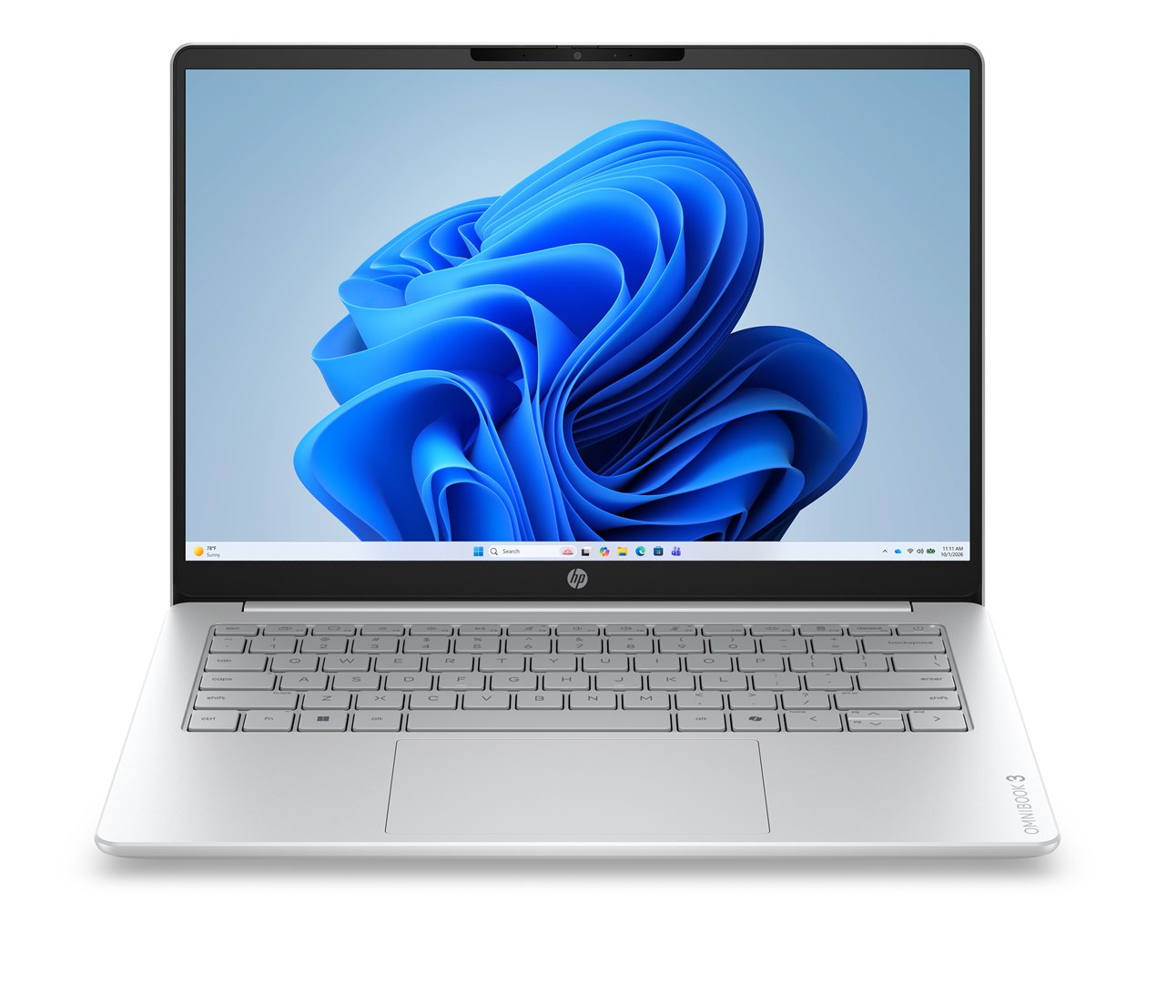 HP OmniBook 3 14-hu0012nwx - Prenosnik 14.0" 2K IPS, Core 3 100U, 8GB DDR5, SSD 256GB, Intel Graphics