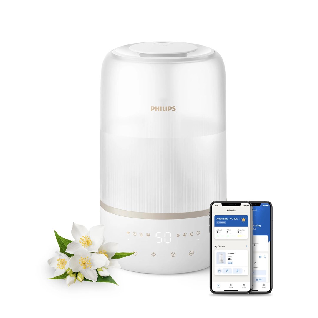 Philips 1000 series HU1510/04 ultrazvočni vlažilnik, 3 L, 21 dB, bel