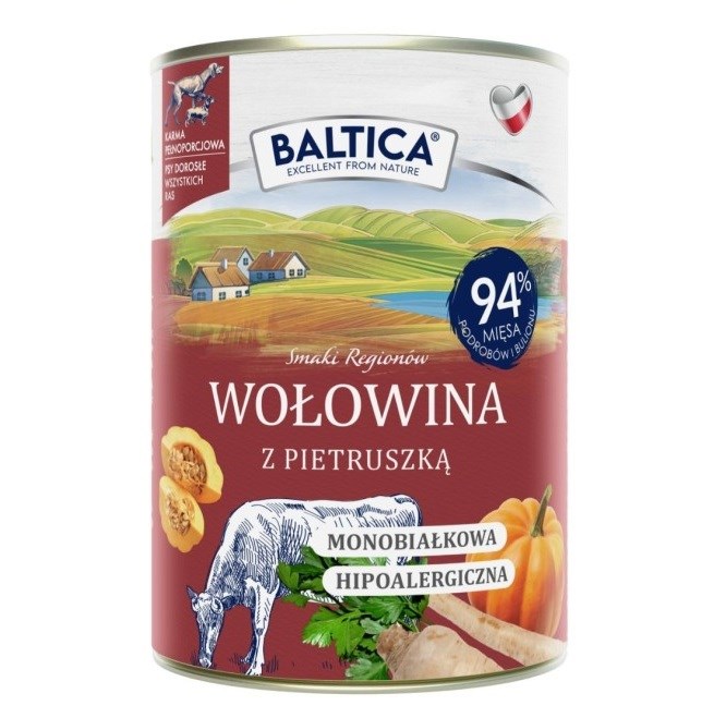 BALTICA Smaki regionów govedina s peteršiljem - mokra hrana za pse - 400g