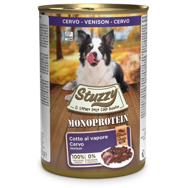 STUZZY Monoproteinska pasja hrana s srnjadjo, 400 g