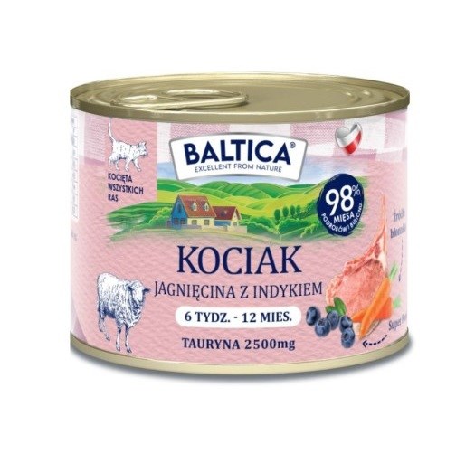 BALTICA Smaki regionów Kitten jagnjetina s puranom - mokra hrana za mačke, 185g