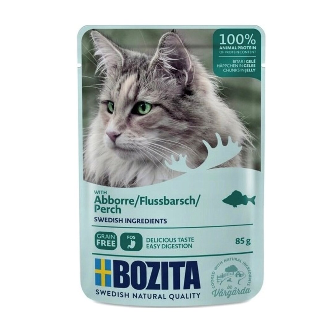 BOZITA Meso v omaki s postrvjo – mokra hrana za mačke – 85g
