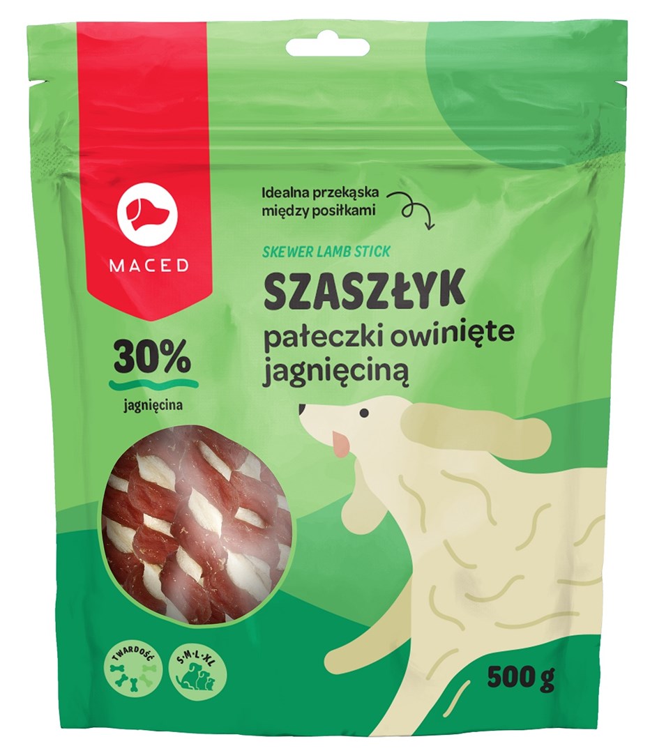 MACED Pasji priboljšek - nabodalo jagnjetina, 500g
