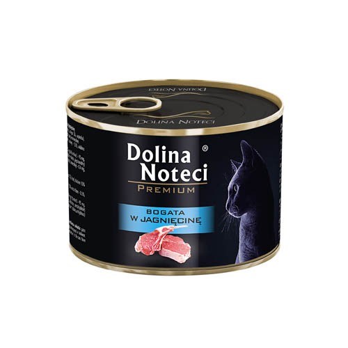 Dolina Noteci Premium bogato z jagnjetino, mokra hrana za mačke, 185g