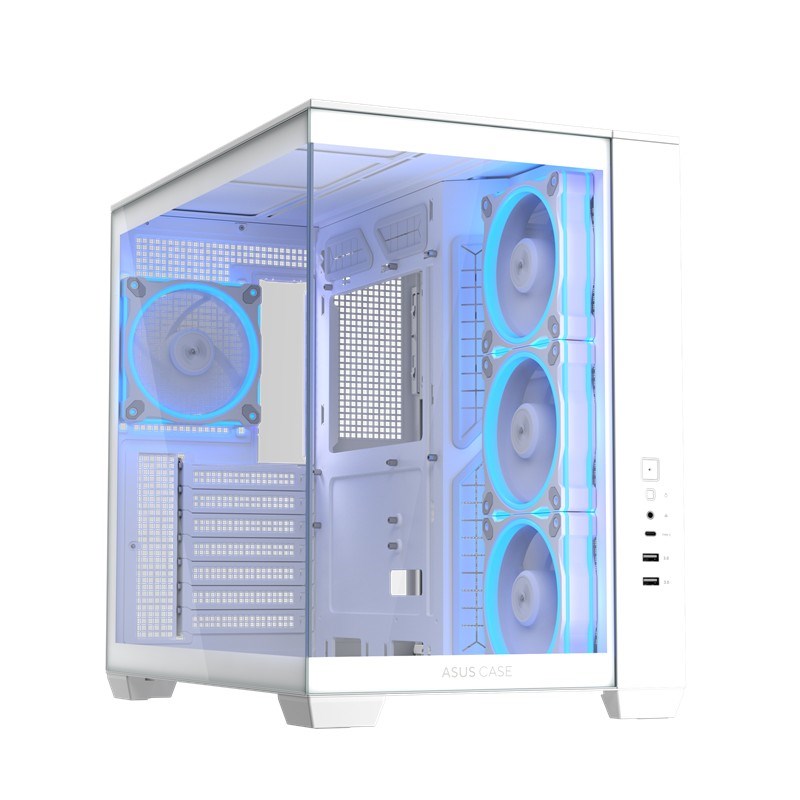 ASUS A32 PLUS TG ARGB bela ATX/mATX/Mini-ITX PC ohišje s stekleno stransko ploščo