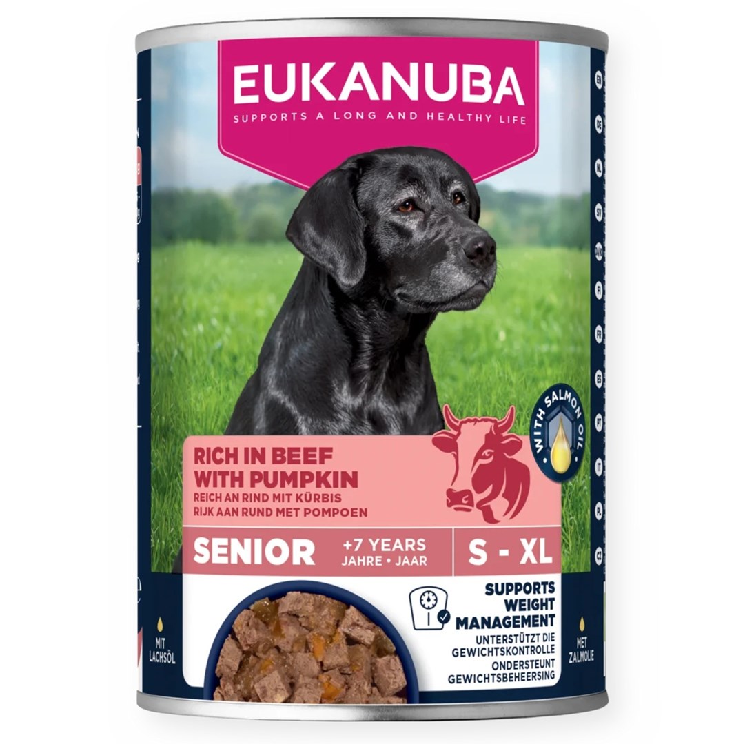 EUKANUBA Life Care Senior pasja hrana, govedina z bučo, 400g