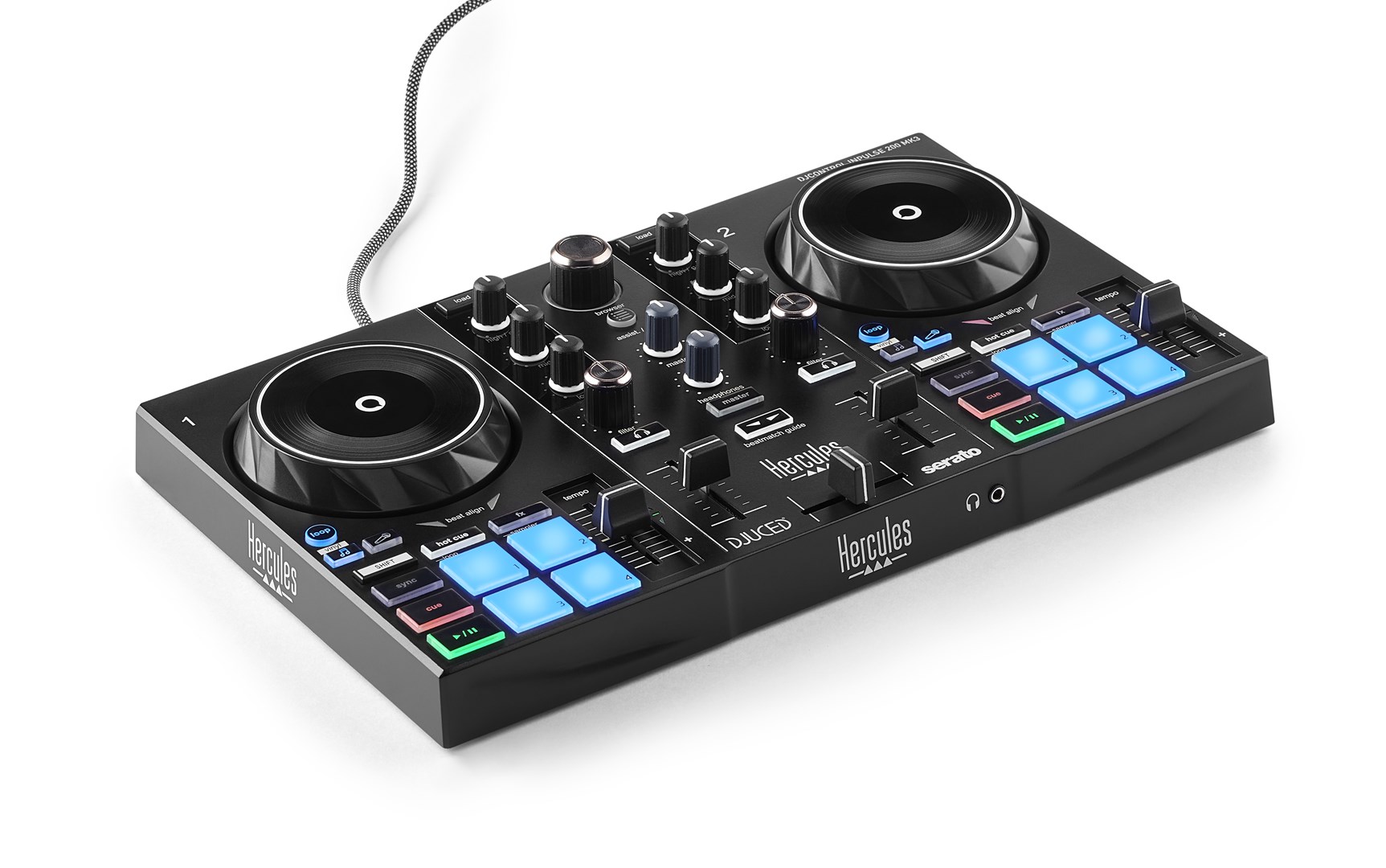 Hercules Inpulse 200 MK3 DJ kontroler, 2 kanala, DVS, črn