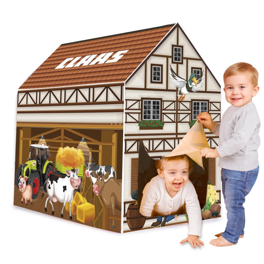 Jamara hiška za igro Claas Playhouse Farm, 95x95x65 cm