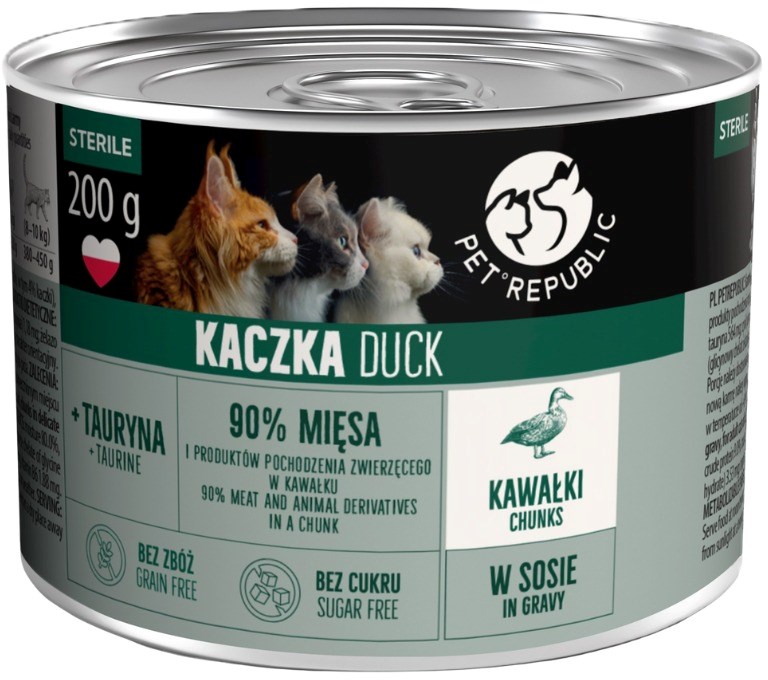 PTR mokra hrana za sterilizirane mačke, piščanec v omaki, 10x200g