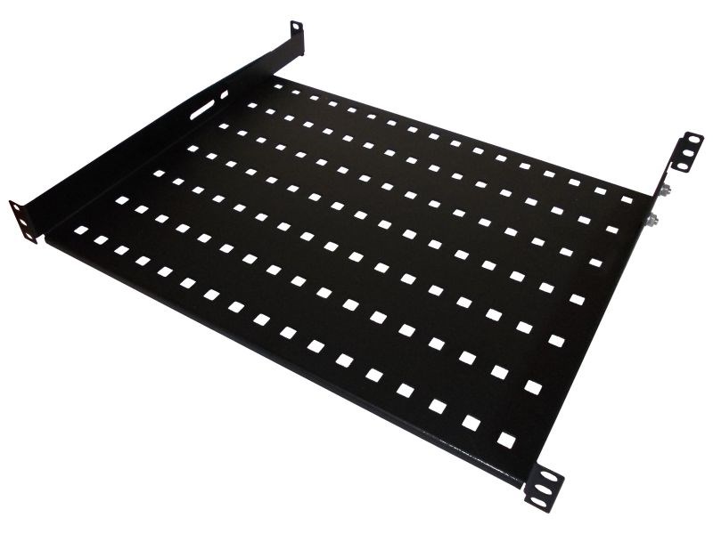 AAE fiksna polica 19" 1U, globina 550 mm, črna