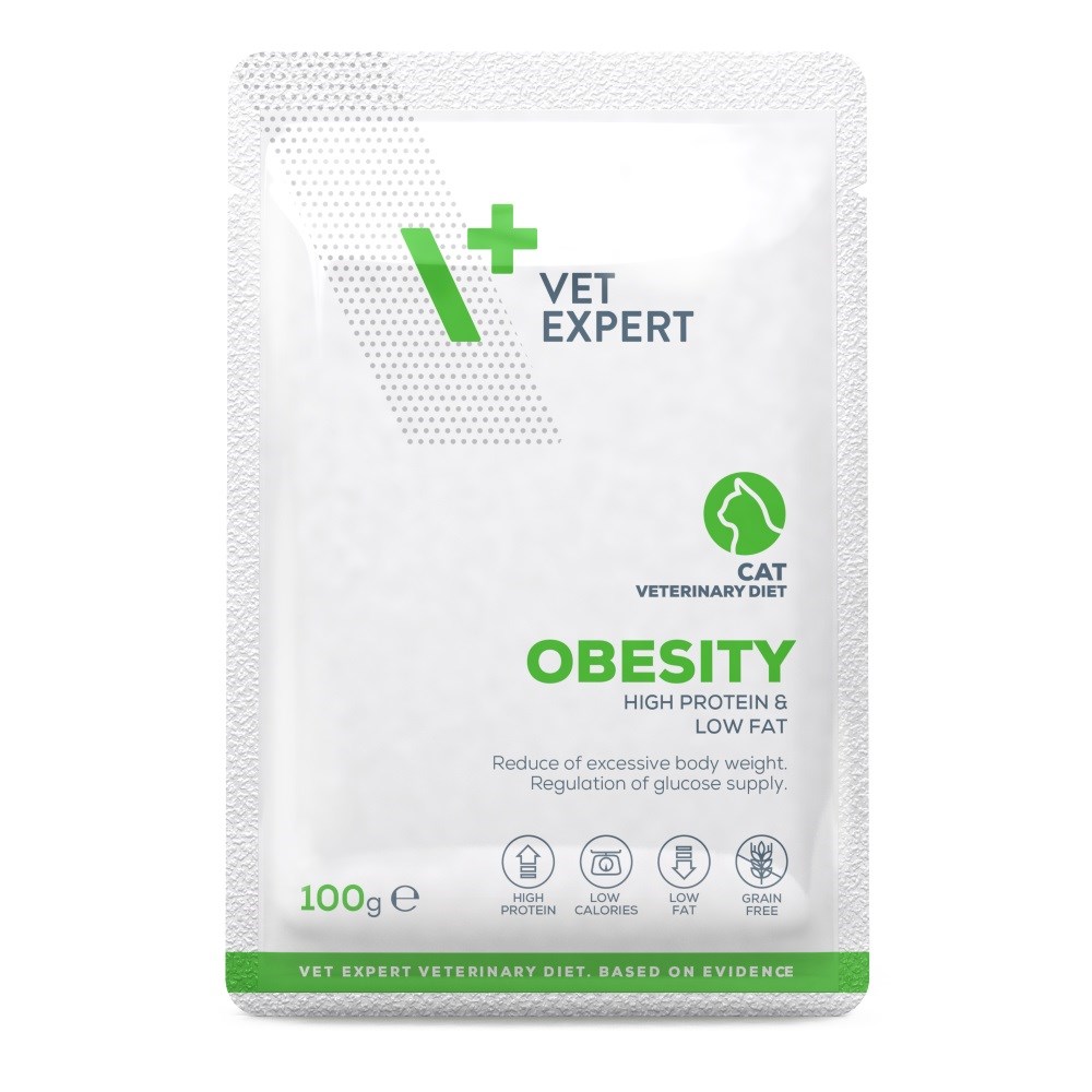 VETEXPERT debelost piščanec mokra hrana za mačke, 100g