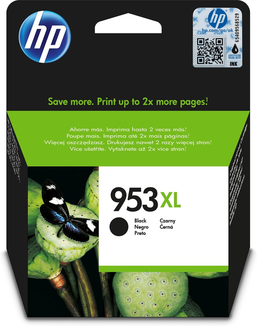HP 953XL Originalna črna črnila Visoka zmogljivost (L0S70AE)