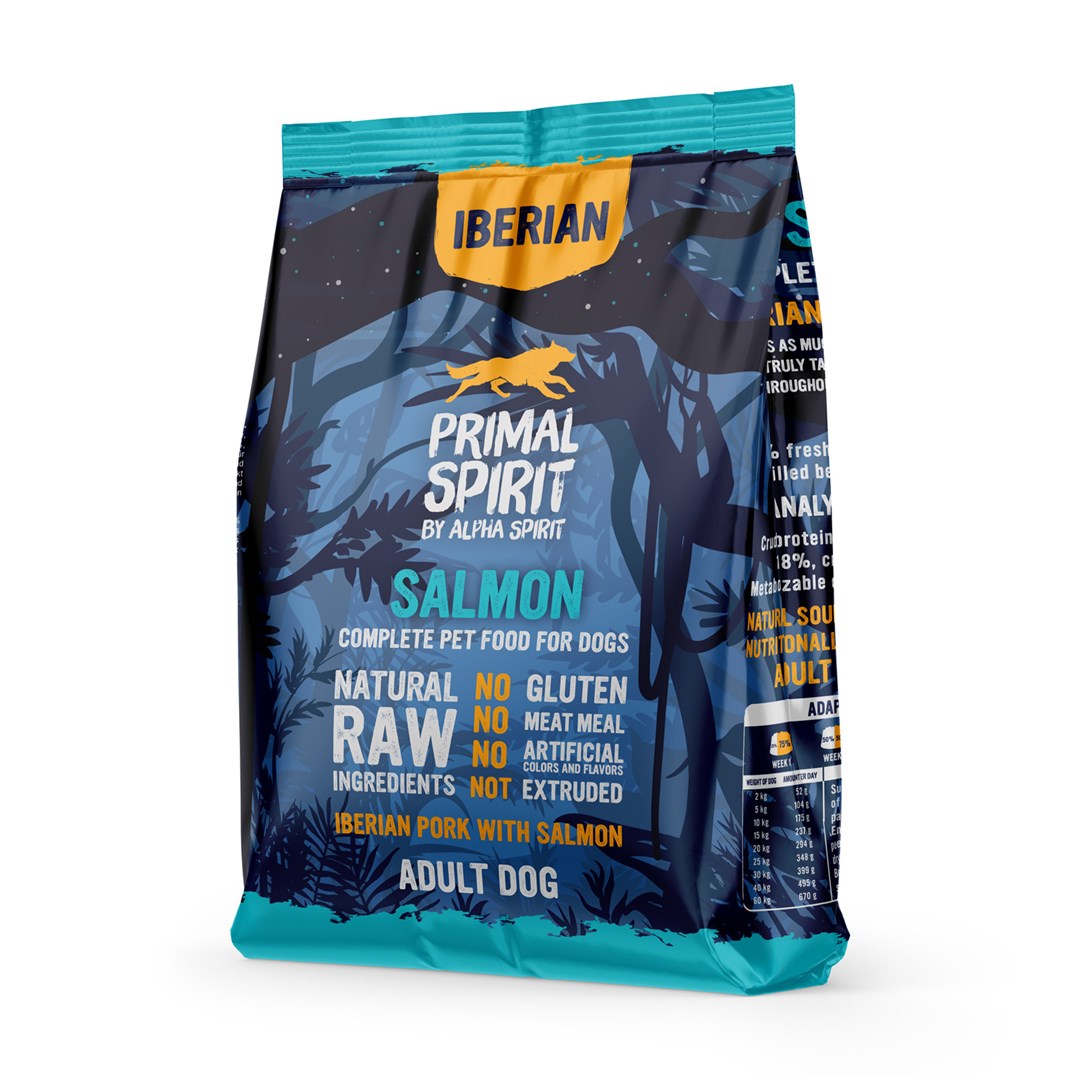 PRIMAL SPIRIT Iberian Losos, polvlažna hrana za pse, 1 kg