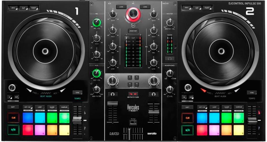 Hercules DJControl Inpulse 500 DJ kontroler, črn