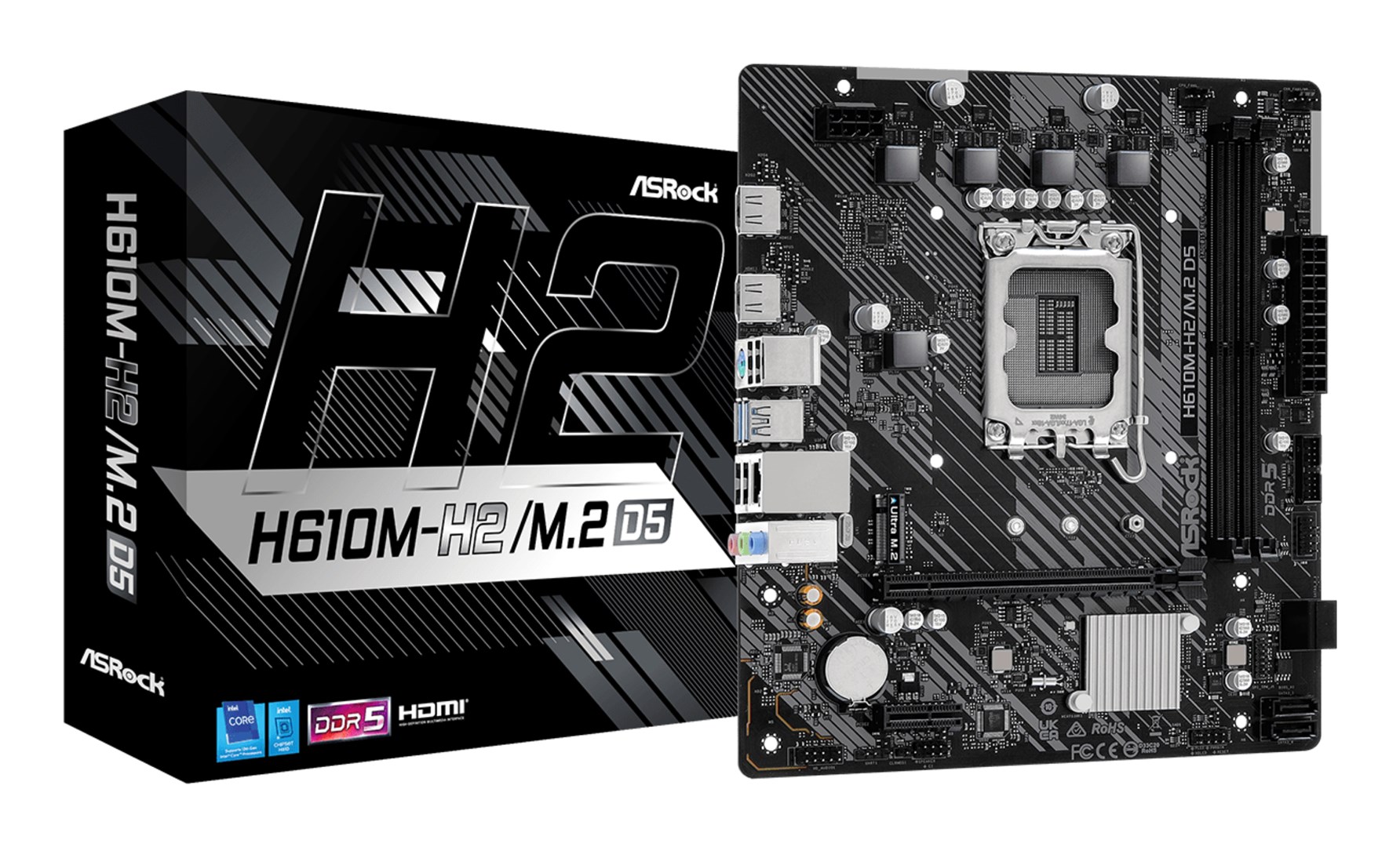 Asrock H610M-H2/M.2 D5 Intel H610 LGA 1700 micro ATX matična plošča