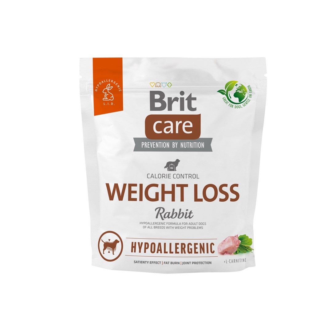 BRIT Care Hypoallergenic Adult Weight Loss Rabbit - suha hrana za pse, 1 kg