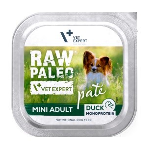 VETEXPERT Raw Paleo Mini Adult Duck - mokra pasja hrana - 150g