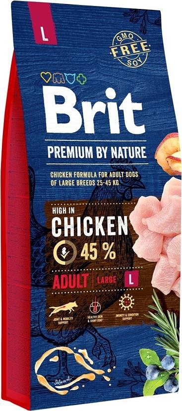 BRIT Premium by Nature Junior L Piščanec - suha hrana za pse - 15 kg