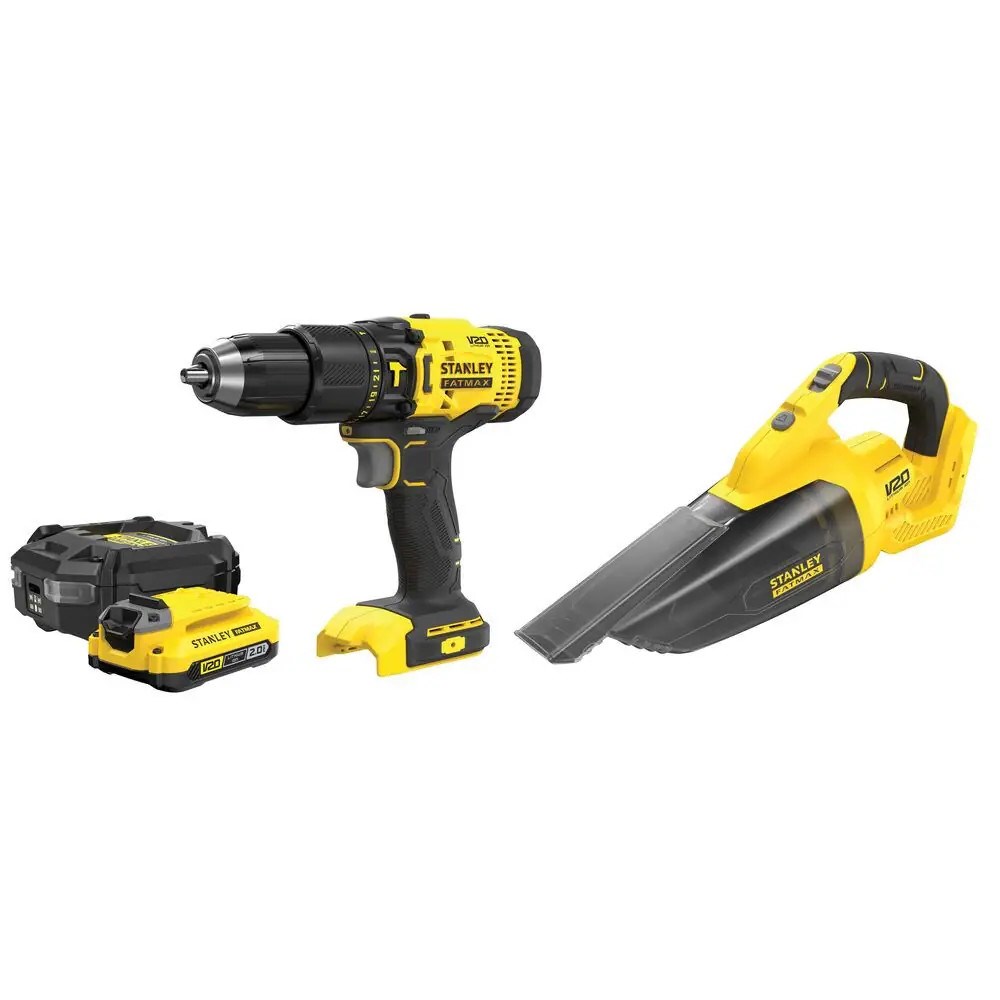 Stanley SFMCK219D1 18V set akumulatorskega orodja, 2 kosa, rumena/črna