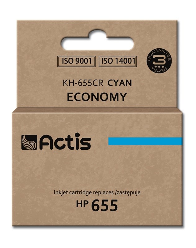 Actis KH-655CR črnilo (nadomestilo za HP 655 CZ110AE; Standard; 12 ml; cian)