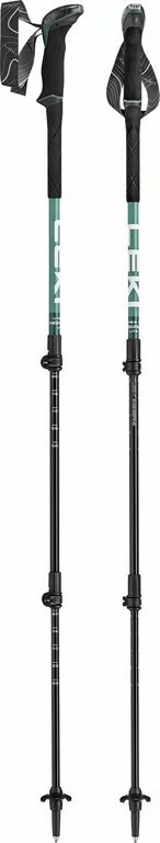 LEKI MAKALU LITE pohodne palice, 100–135 cm, zelena/bela