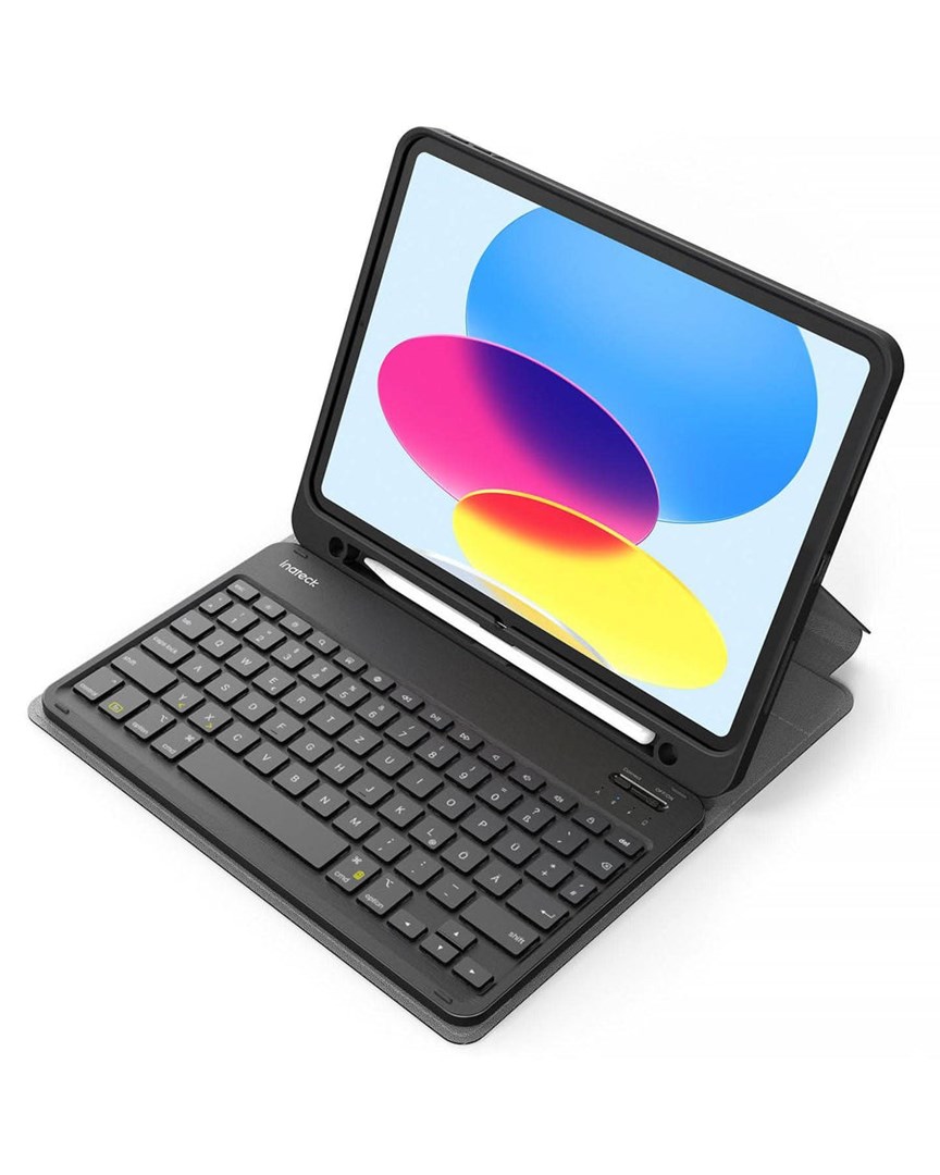 Bluetooth tipkovnica Inateck KB04002 QWERTY, črna, s pokrovom