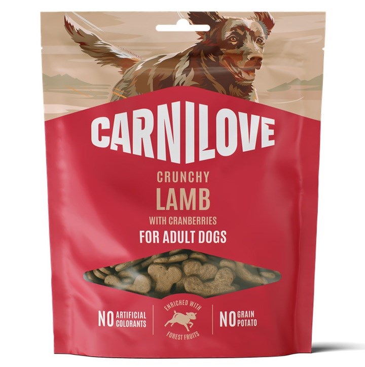CARNILOVE Crunchy Lamb with Cranberries - Pasa priboljški - 200g