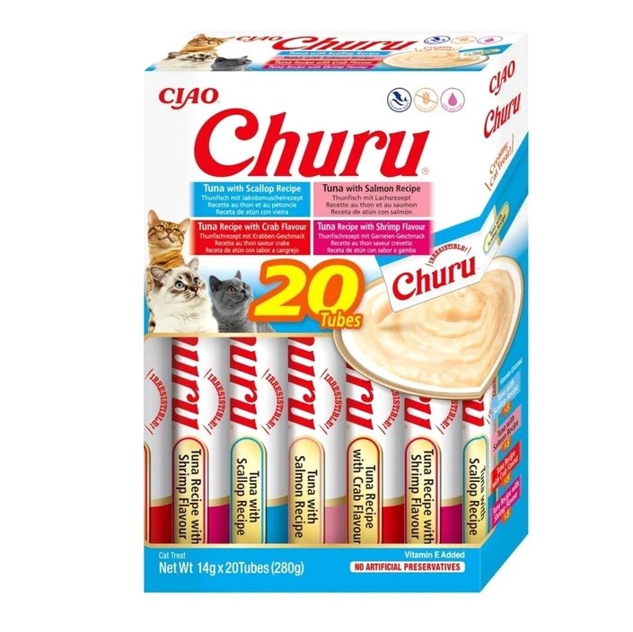 INABA Churu Mješovita kutija poslastica za mačke - Tuna Mix - 20 x 14g
