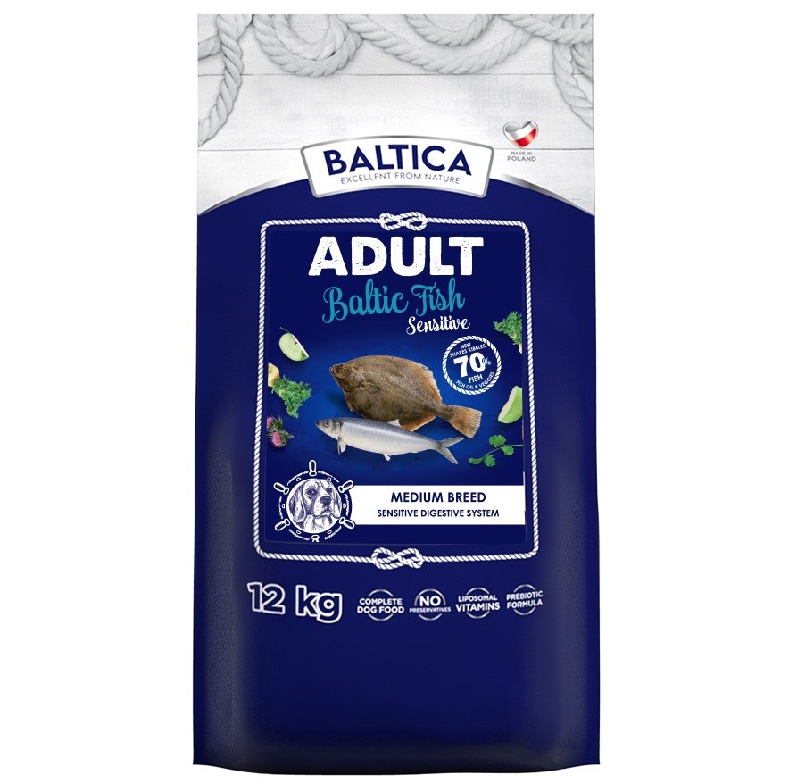 BALTICA Excellent Sensitive Baltic riba 12 kg - suha hrana za srednje pasme