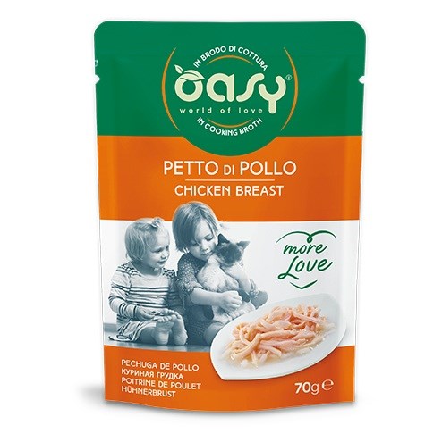 OASY More Love piščančje prsi - mokra hrana za mačke - 70g