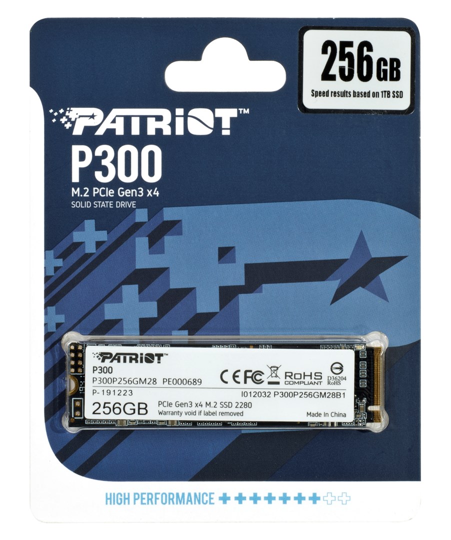 Patriot P300 M.2 NVMe SSD 256GB, PCI-Express 3.0 x4