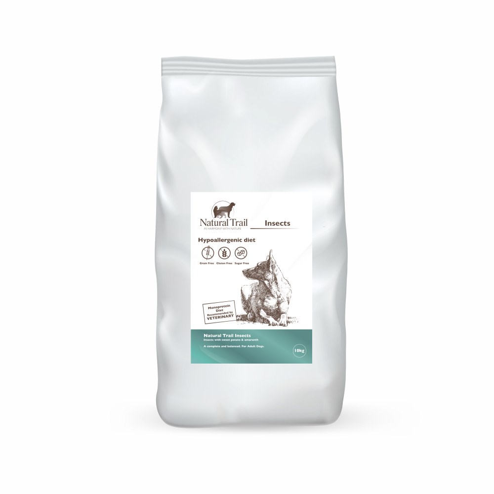 NATURAL TRAIL Premium suha hrana za pse z žuželkami, 10kg